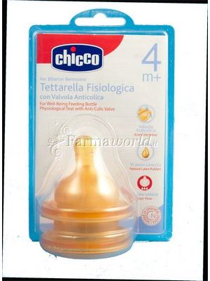Chicco Tettarella Fisiologica 4m+ 3 fori 2 pezz